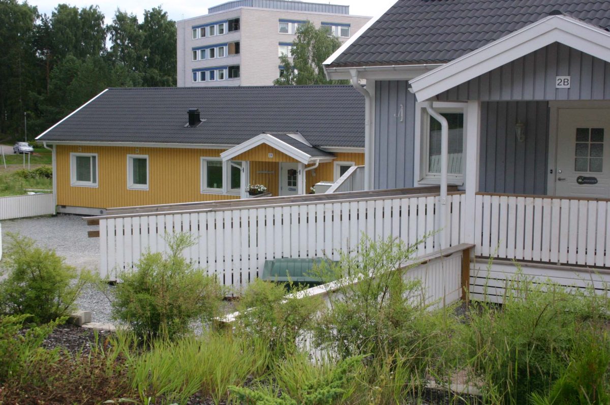 Virtasella maalattu päiväkoti Paraisilla